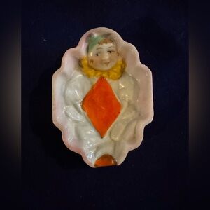 Vintage 1950’s Japan Art Deco Pierrot Clown Trinket Dish